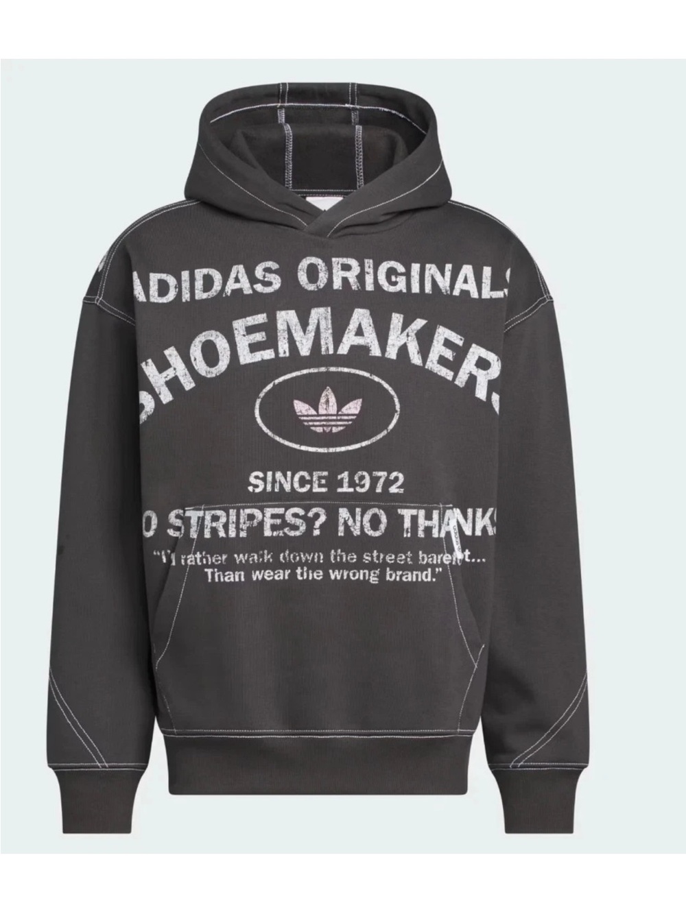 Adidas Originals Shoemaker Gray Graphic Hoodie